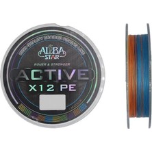 Albastar Active 12X 0.18MM 150M Multicolor 12 Örgü Ip Misina 11.8kg Çeker