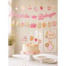 Parti Adresi Hoşgeldin Bebeğim Parti Seti Kız Bebek Baby Shower Parti Süsleri