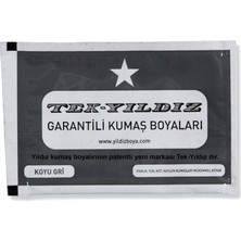 Tek Yıldız 34 - Kumaş Boyası Kurşuni Koyu 11 Gr