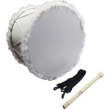 Karakız Kına Davulu Kırmızı Ledli (Pilsiz) Beyaz Tüylü 50 Cm