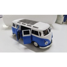 Sunman Oyuncak Metal Model 1 / 36 Çek Bırak Mavi 1963 Volswagen T1 Bus Minibüs