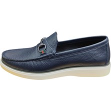 King Shoes Lacivert Yazlık Erkek Ayakkabı