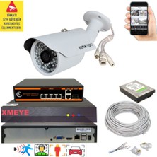 Bises 1 Li Yapay Zeka Destekli 5 Mp 1940P Görüntü Poe Bağlantılı 48 Ir LED Gece Görüş Ip Kamera Seti 748POE