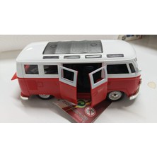 Sunman Oyuncak Metal Model 1 / 36 Çek Bırak Kırmızı 1963 Volswagen T1 Bus Minibüs
