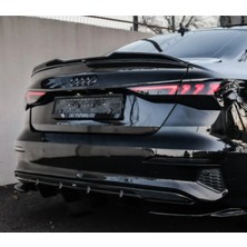 TMZ Garage Audi A3 8y 2020-2024 Sedan / Hatchback Arka Difüzör Piano Black Abs Plastik