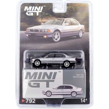 Mını Gt 1:64 Bmw 750IL Aspen Silver Metallic Blister Paket Diecast Model Araba MGT00792-BL