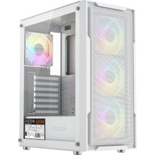 Fazeon F11 Mesh Rgb 4X120MM Fanlı Atx Beyaz Gamıng Kasa (Psu Yok)