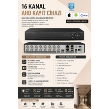 Linadex 16 kanal 5mp Ahd Xmeye Dvr Kayıt Cihazı