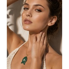 Solare Accessories Malakit Doğal Taş Kolye – Koruyucu Enerji & Şans Taşı