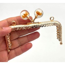 Angel Çanta Aksesuar 10.5 cm Cüzdan Klipsi Turuncu Çiçekli