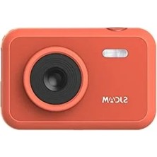 Die Grup Sjcam Funcam Çocuklar Için Fotoğraf Makinesi ve Kamera 1080P 12MP 2'' Hd Ekran Çerçeveler ve Kok Filtreler Snake ve Tetris Oyunları Otomatik Kapanma Zamanlayıcı Hızlandırılmış Çekim Kırmızı