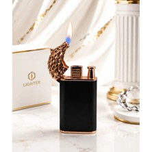 Lighter Kutulu Kurt Başlı Metal Jet Çakmak – Premium Şık Tasarım Gazlı Çakmak
