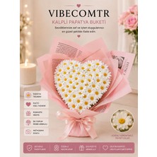 Vibecomtr Kalpli Papatya Buketi – Sevgiliye Romantik Dekoratif Hediye Buketi