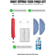 Asgard Grup Roborock S7/s7 Sonic Uyumlu 1 Ana Fırça 2 Yan Fırça 2 Filtre 2 Mop 1 Deterjan