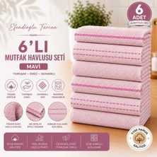 Efendioğlu Türcan PURECOTTON PUDRA 30*50 CM  6 LI ULTRA EMİCİ YUMUŞAK DOKULU MUTFAK EL HAVLUSU