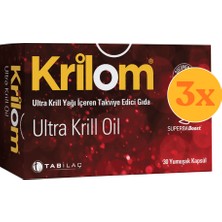 Krilom Ultra Krill Oil 30 Yumuşak Kapsül - 3 Adet (Toplam 90 Kapsül)