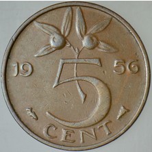 Banknoting Hollanda 5 Cent 1956.