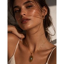 Solare Accessories Kaplan Gözü Doğal Taş Kolye – Şans, Özgüven ve Koruyucu Enerji