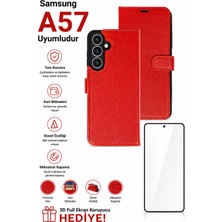 AHK Tekno Samsung Galaxy A57 Renkli̇ Yumuşak Kapaklı Kılıf / Ekran Koruyucu Seti