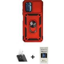 Marsilyan™- Redmi Note 10 Kılıf Ahenk Klasik - Siyah 5d Hayalet Cam Ekran Koruyucu + Şeffaf Kamera Lens Koruma Cam