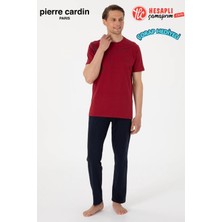 Pierre Cardin Paris Premium Erkek Bisiklet Yaka Rahat Kesim Pamuklu Kısa Kollu Gündelik Pijama Takım