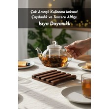 Moola Ahşap Nihale, Ahşap Altlık, Çaydanlık Altlığı, Ahşap Kare Nihale