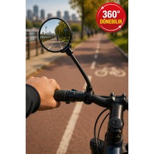 Medushop 360° Ayarlanabilir Bisiklet Aynası Gidon Bağlantılı Geniş Açılı Motosiklet Scooter Dikiz Aynası