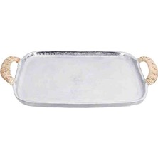 Porland Nora Silver Tepsi Küçük 31X19 cm