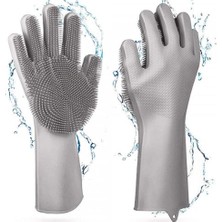 Ozcmax Sihirli Isıya Dayanıklı Silikon Çok Amaçlı Bulaşık Eldiven Fırçasıı Magic Gloves