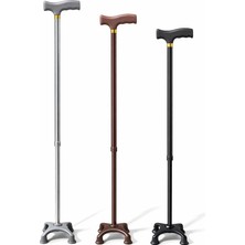 Twin Store Metal 4 Ayaklı Ayarlanabilir Destek Bastonu - T Saplı ALK5488