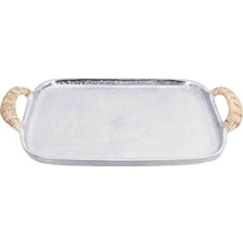 Porland Nora Silver Tepsi Orta 38X25 cm