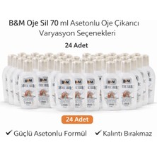 Twin Store B&m Oje Sil 70 ml Asetonlu Oje Çıkarıcı Güçlü Formül 24 Adet