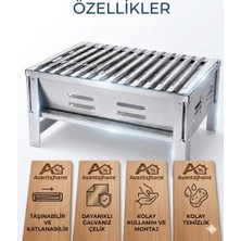 Avantajhane Katlanır Kömürlü Mangal Taşınabilir Piknik Izgarası