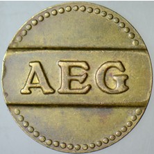 Banknoting Almanya Berlin Aeg Jetonu 21 Mm.