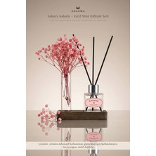 Khakma Bambu Çubuklu Zarif Mini Oda Kokusu Seti 50 ml | Sakura Kokulu Dekoratif Reed Diffuser Set