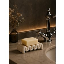 Dekoratif Plastik Sabunluk 10X5 cm | Modern Banyo Sabunluğu | Lavabo Üstü Su Tahliyeli Sabun Standı