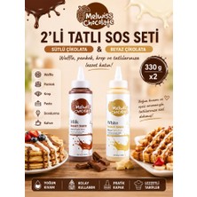 Çaylar Avm Melwiss Chocolate 2’li Tatlı Sos Seti Sütlü ve Beyaz Çikolata Sosu 330 gr x 2