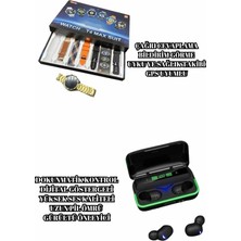 Die Grup Powerbank Bluetooth Kulaklık ve Akıllı Saat 7 Kordonlu Metal Kordon Plastik Kordon