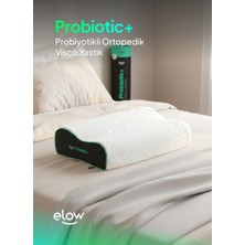 Elow Probiotic+ Çift Taraflı Boyun Destekli Ortopedik Visco Yastık, 55 x 36 x 13/11