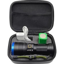 Layfhex Profesyonel Güçlü El Feneri 40W 4000 Lümen 12800 Mah Li-On Şarjlı Su Geçirmez