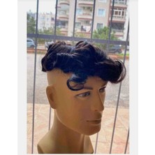 Handmade %100 Insan Saçı Gerçek Protez Saç 5*8 Ölçü Yıkandığında Düzlesen Model %10 Beyazlı