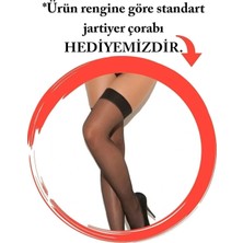 E-Bulurum Kırmızı Özel Bölgesi Açık Dantelli Jartiyerli Gecelik TM1269