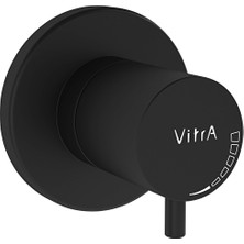 VitrA A4145836 Origin Ankastre Stop Valf Sıva Üstü Grubu, Mat Siyah