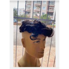 Handmade %100 Insan Saçı Gerçek Protez 6*8 Ölçülü Yıkandığı Zaman Düzlesen Model %10 Beyazlı
