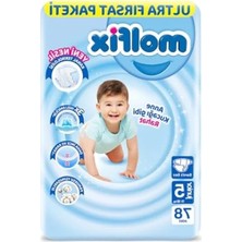 Die Grup Beyaz 3D Junior Bebek Bezi, 5 Beden, Aylık Paket 78 Adet