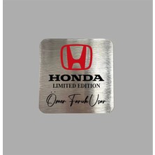 CRF Reklam Promosyon Matbaa Kişiye Özel Honda Limited Edition Metal Etiket 6x6 cm Arkası Yapışkanlı
