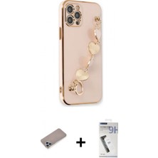 Marsilyan™- iPhone 12 Pro Max Kılıf Nova Işık Prime - Şeffaf Uv Polymer Nano Ekran Koruyucu + Sierra Blue Shine Kamera Lens Koruma Cam