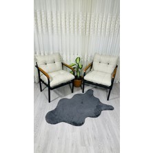 Sofmina  Leylak Balkon, Bahçe,teras,cafe - Salon - Metal Kanepe Koltuk Takımı 1-1 Krem