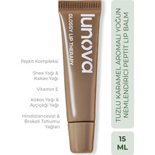 Lunova Salted Caramel İçeren Peptit Lip Balm | Nemlendirici ve Parlatıcı Dudak Bakım Kremi / Lip Balmı