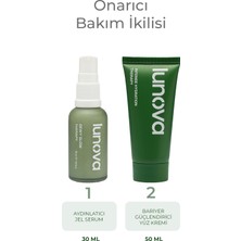 Lunova Onarıcı Bakım İkilisi | Nemlendirici, Aydınlatıcı, Besleyici ve Dolgunlaştırıcı Jel Serum ve Krem Cilt Bakım Seti